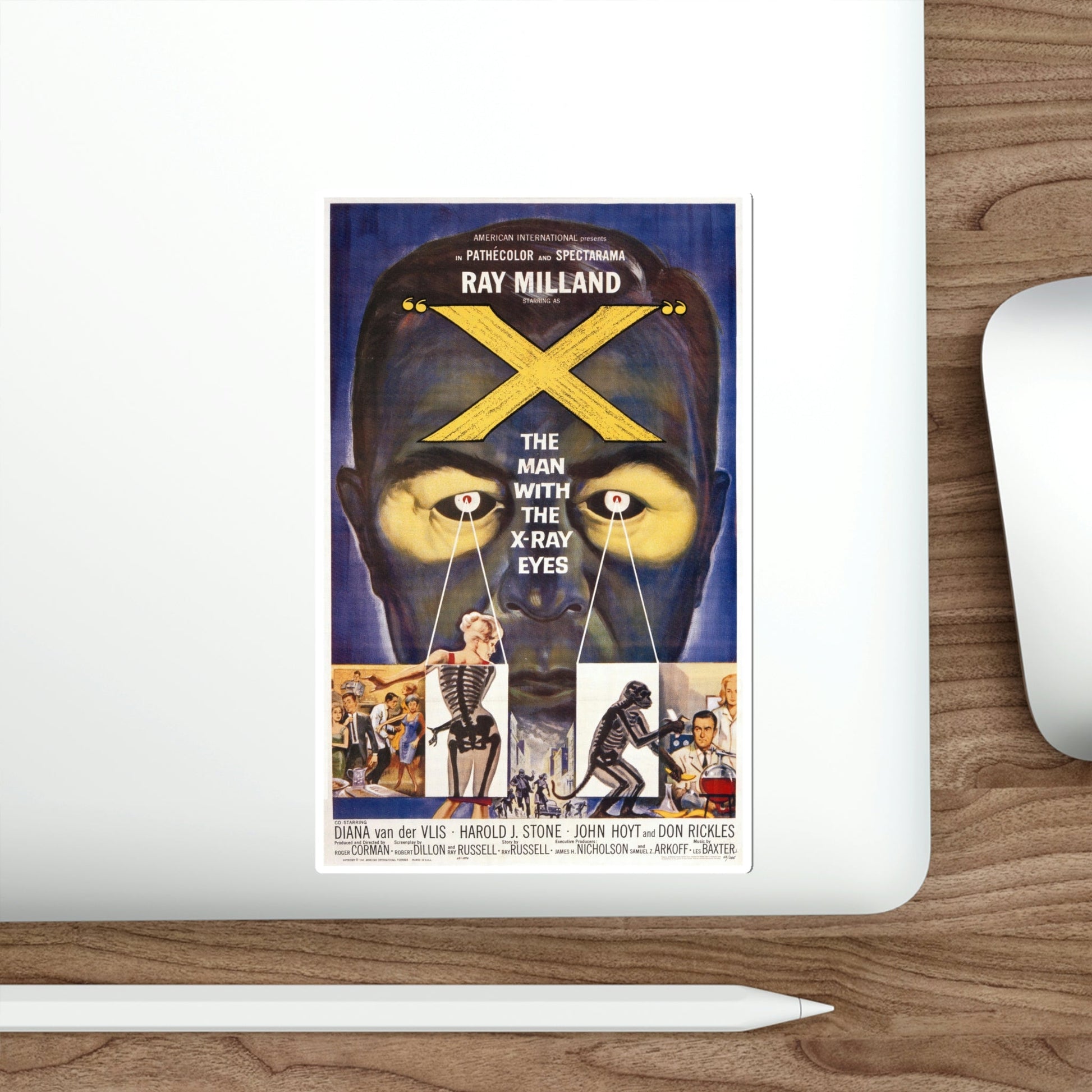 X The Man with the XRay Eyes 1963 Movie Poster STICKER Vinyl Die-Cut Decal-The Sticker Space