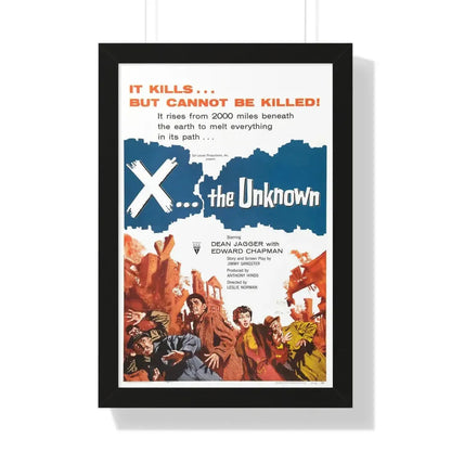 X - THE UNKNOWN 1956 - Framed Movie Poster 16″ x 24″ Black - The Sticker Space