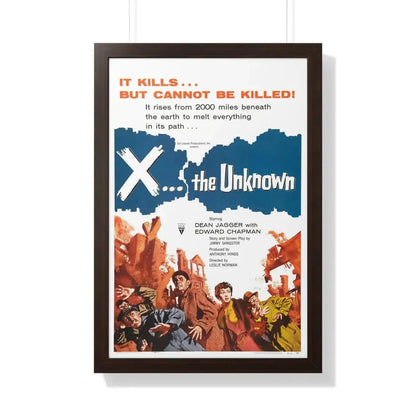 X - THE UNKNOWN 1956 - Framed Movie Poster 20" x 30" Walnut - The Sticker Space