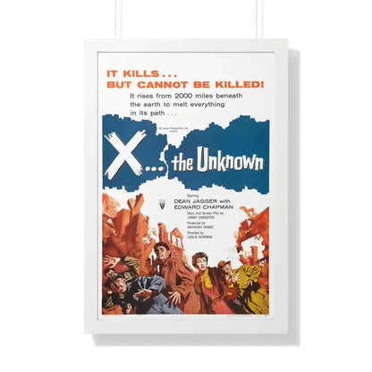 X - THE UNKNOWN 1956 - Framed Movie Poster 20" x 30" White - The Sticker Space