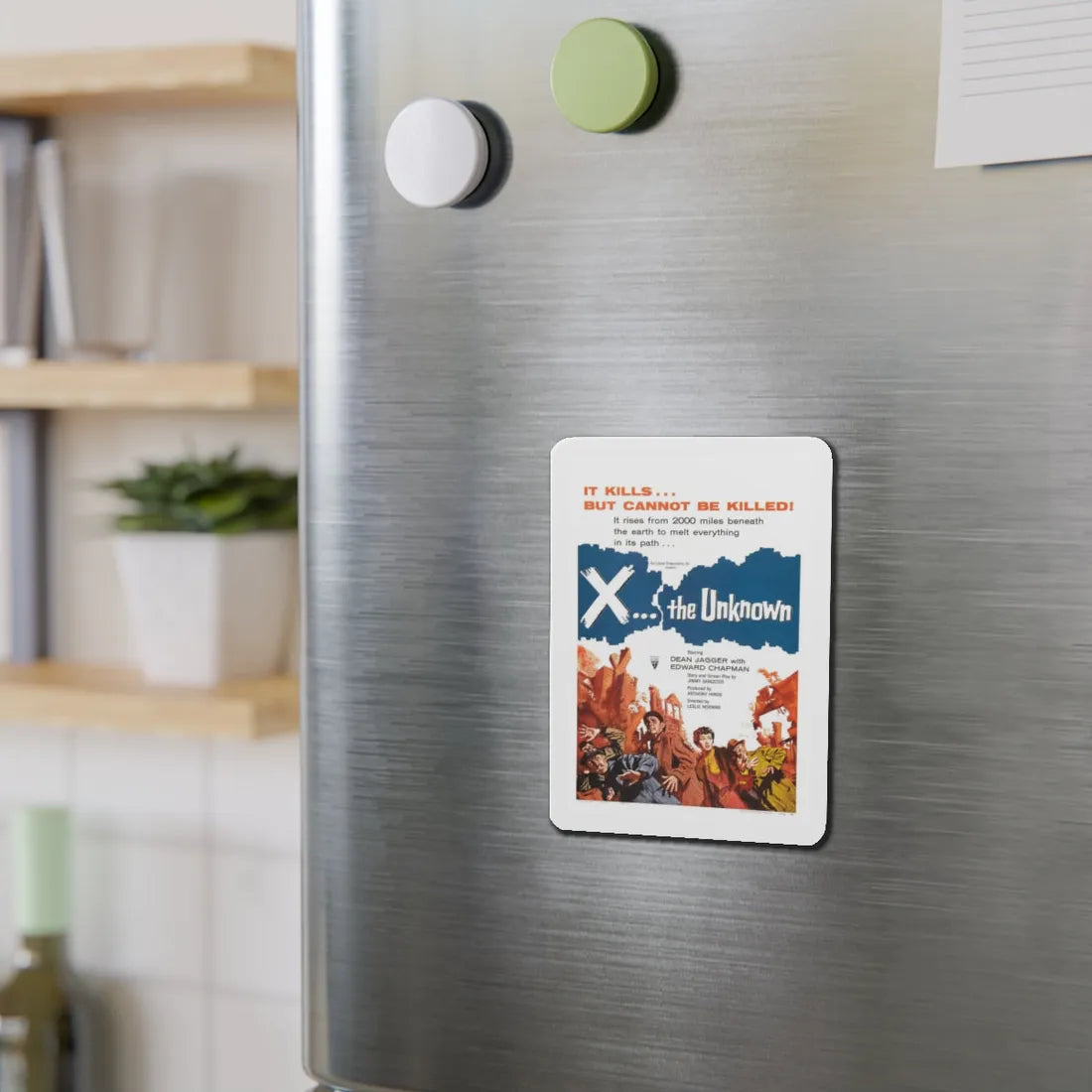 X - THE UNKNOWN 1956 Movie Poster - Refrigerator Magnet - The Sticker Space