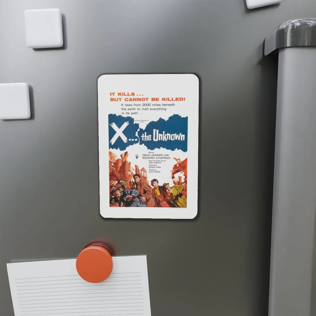 X - THE UNKNOWN 1956 Movie Poster - Refrigerator Magnet - The Sticker Space