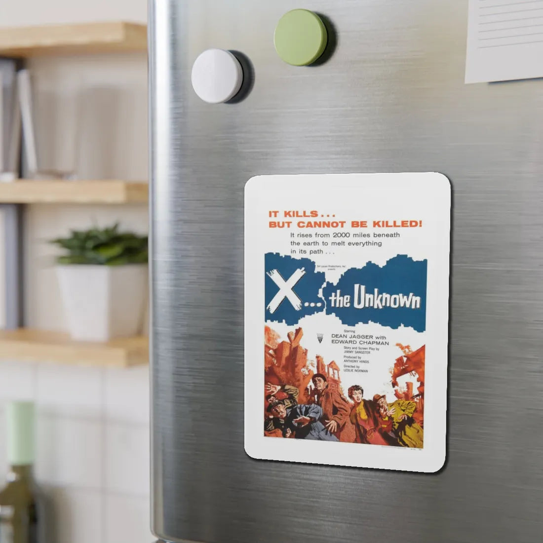 X - THE UNKNOWN 1956 Movie Poster - Refrigerator Magnet - The Sticker Space