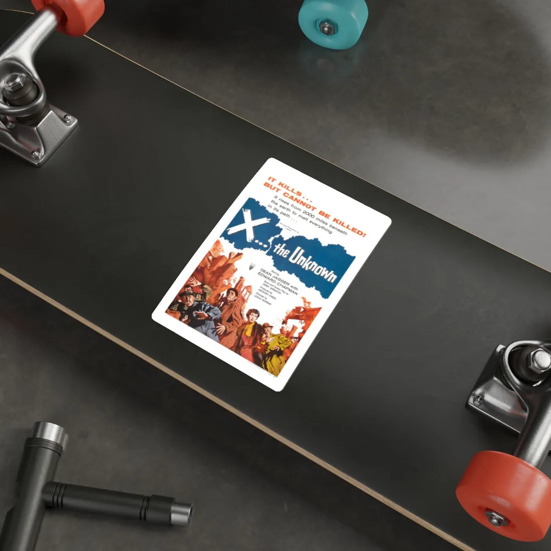 X - THE UNKNOWN 1956 Movie Poster STICKER Vinyl Die-Cut Decal - The Sticker Space