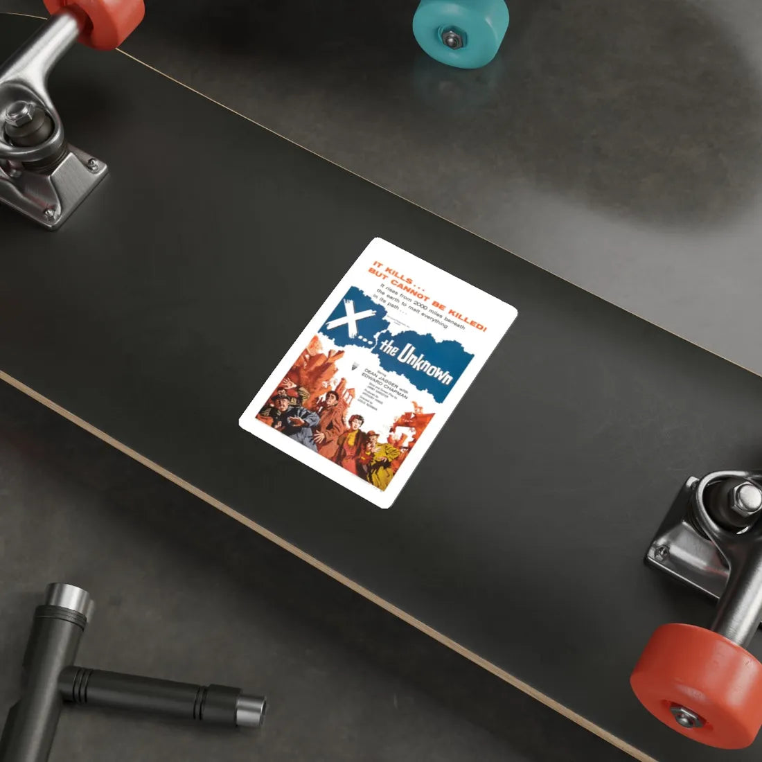 X - THE UNKNOWN 1956 Movie Poster STICKER Vinyl Die-Cut Decal - The Sticker Space