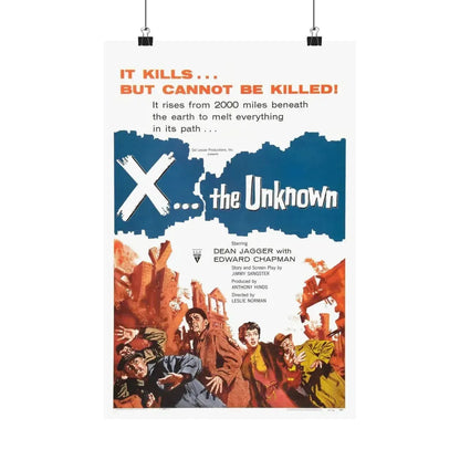 X - THE UNKNOWN 1956 - Paper Movie Poster 12″ x 18″ Matte - The Sticker Space