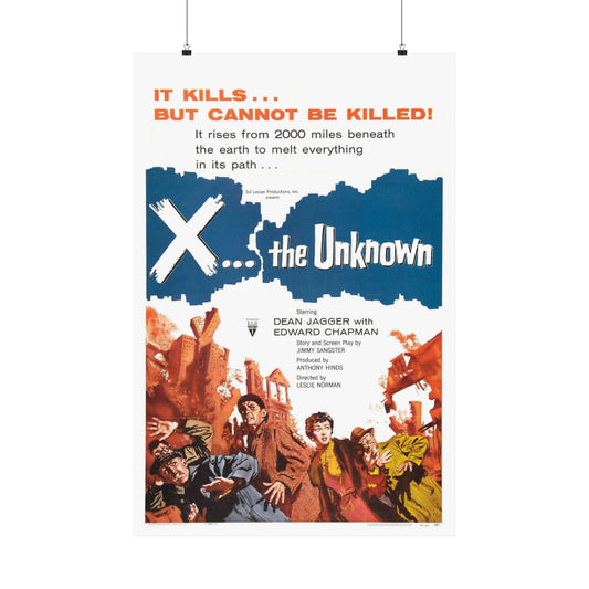 X - THE UNKNOWN 1956 - Paper Movie Poster-24″ x 36″-The Sticker Space