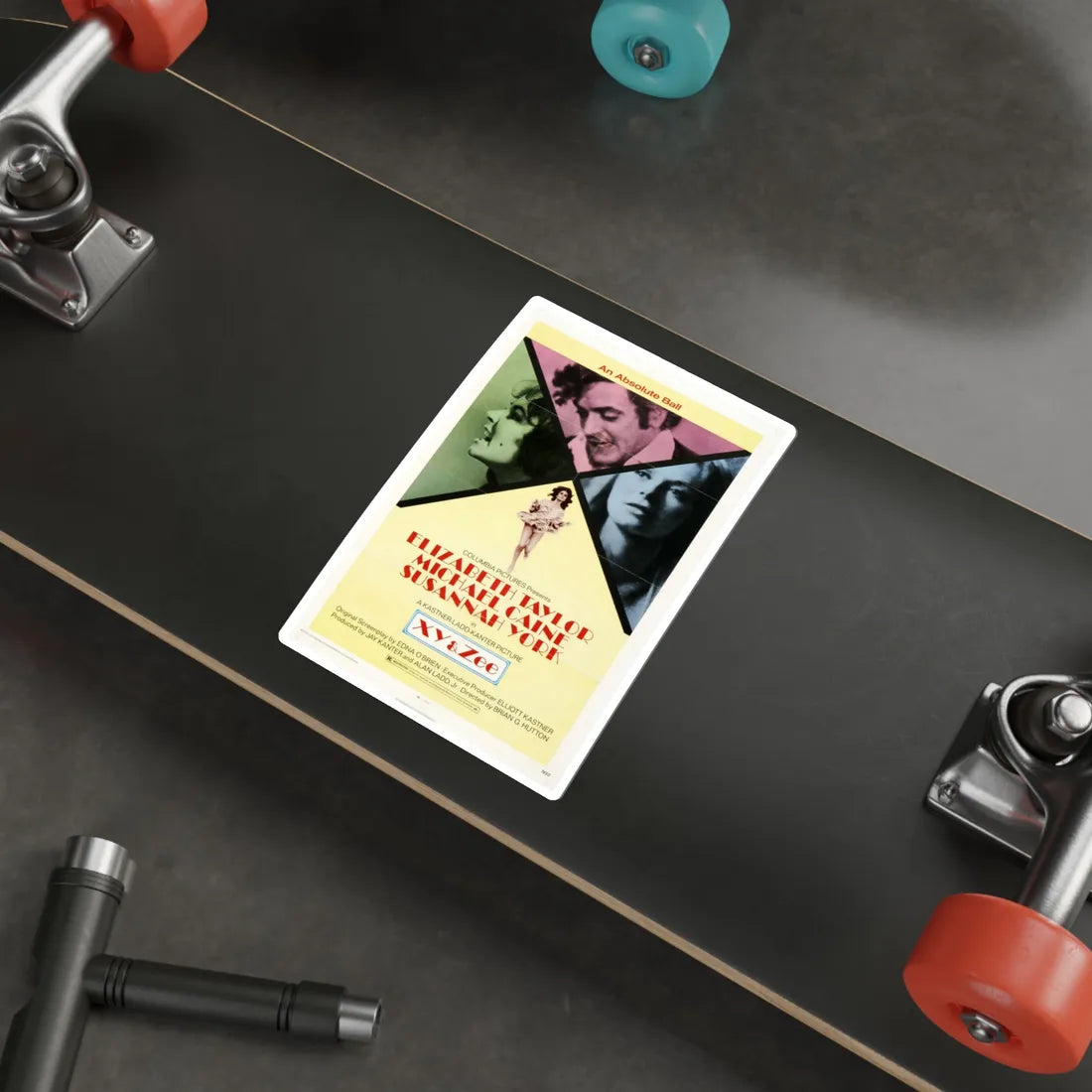 X Y and Zee 1972 Movie Poster STICKER Vinyl Die-Cut Decal - The Sticker Space