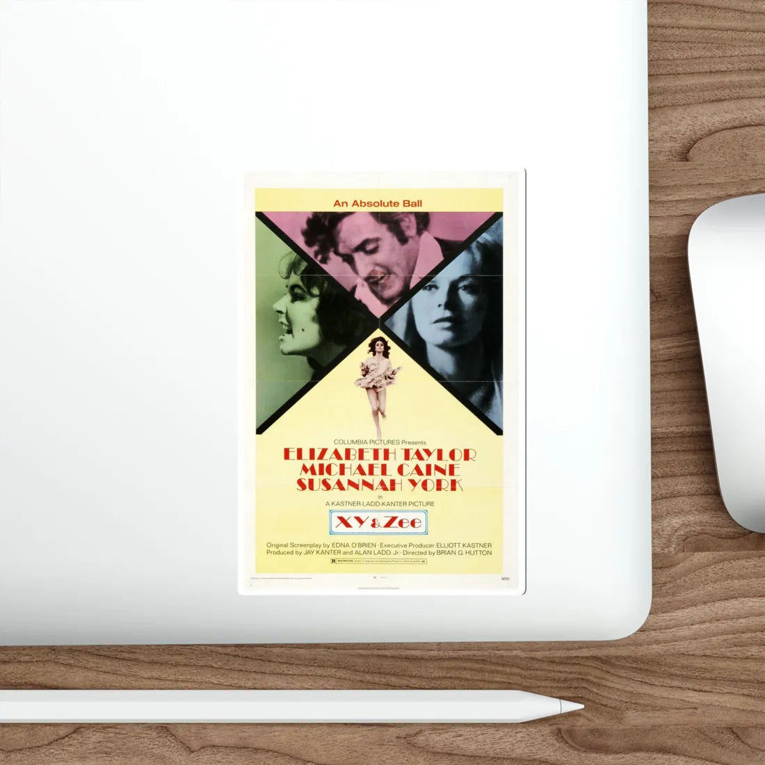 X Y and Zee 1972 Movie Poster STICKER Vinyl Die-Cut Decal - The Sticker Space