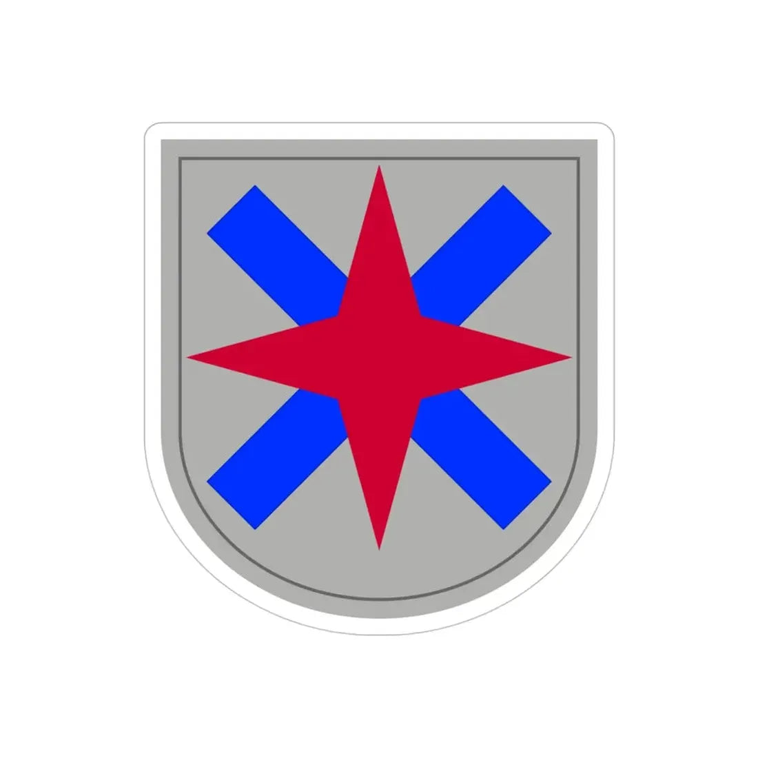 XIV Corps (U.S. Army) REVERSE PRINT Transparent Die-Cut STICKER 4 Inch Die-Cut Transparent - The Sticker Space