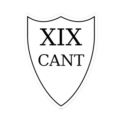 XIX Cantone coa (Switzerland) (Coat of Arms) STICKER Vinyl Kiss-Cut Decal 3 Inch White - The Sticker Space