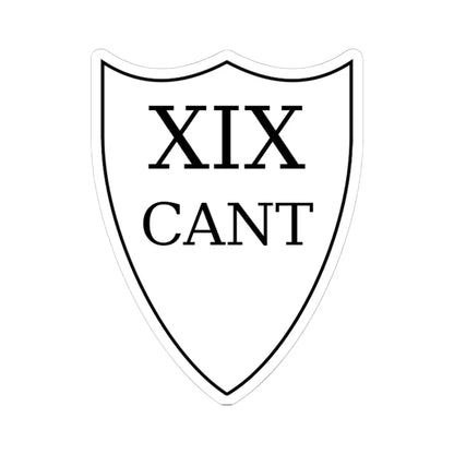 XIX Cantone coa (Switzerland) (Coat of Arms) STICKER Vinyl Kiss-Cut Decal 6 Inch White - The Sticker Space