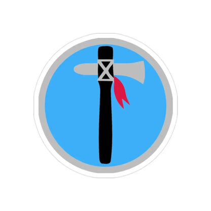 XIX Corps 1 (U.S. Army) REVERSE PRINT Transparent Die-Cut STICKER 2 Inch Die-Cut Transparent - The Sticker Space