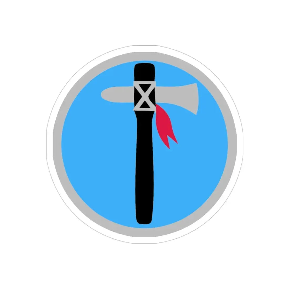 XIX Corps 1 (U.S. Army) REVERSE PRINT Transparent Die-Cut STICKER 3 Inch Die-Cut Transparent - The Sticker Space