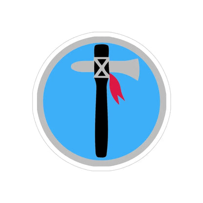 XIX Corps 1 (U.S. Army) REVERSE PRINT Transparent Die-Cut STICKER 4 Inch Die-Cut Transparent - The Sticker Space