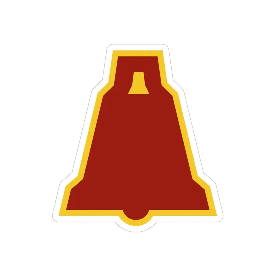 XIX Corps 3 (U.S. Army) REVERSE PRINT Transparent Die-Cut STICKER 4 Inch Die-Cut Transparent - The Sticker Space