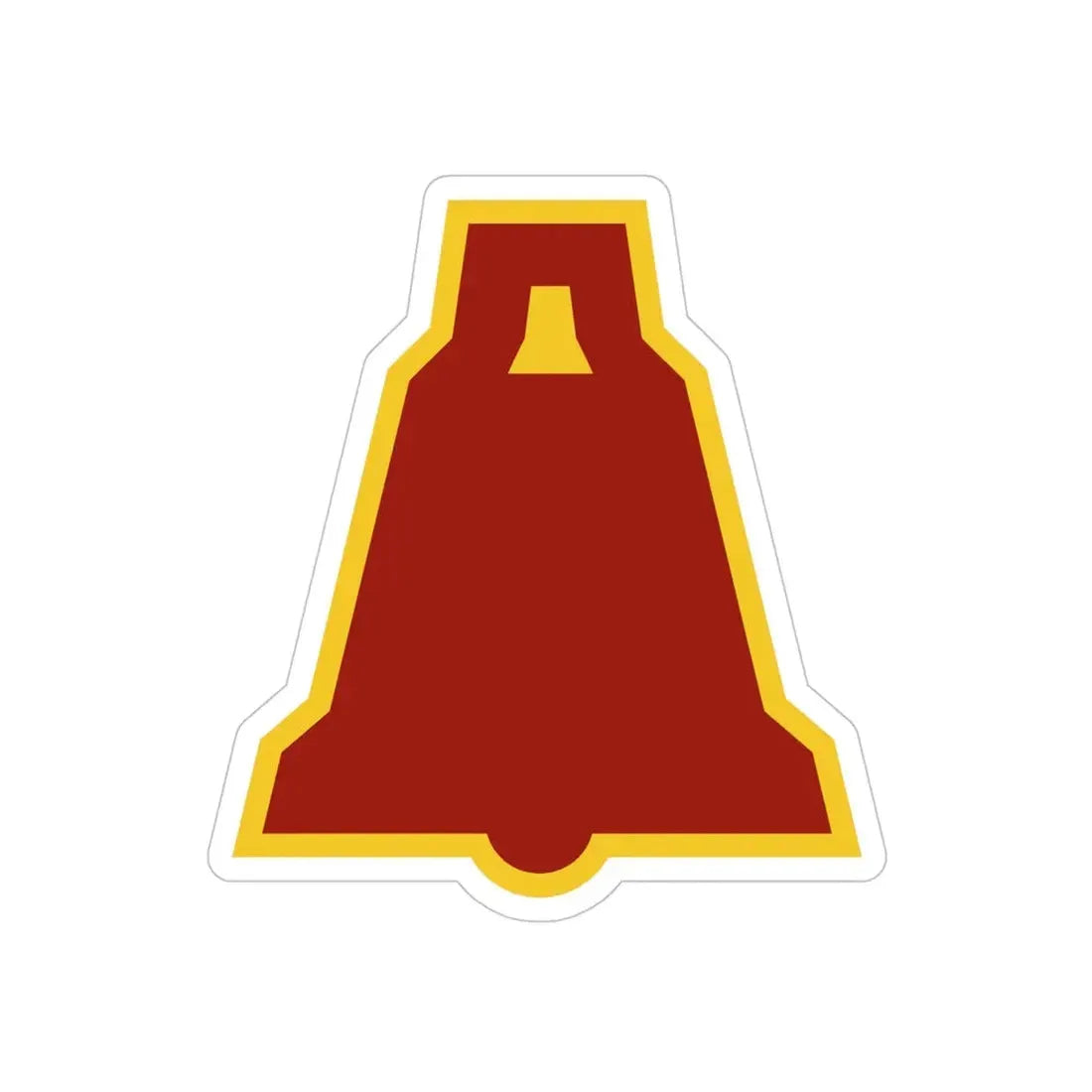 XIX Corps 3 (U.S. Army) REVERSE PRINT Transparent Die-Cut STICKER 5 Inch Die-Cut Transparent - The Sticker Space