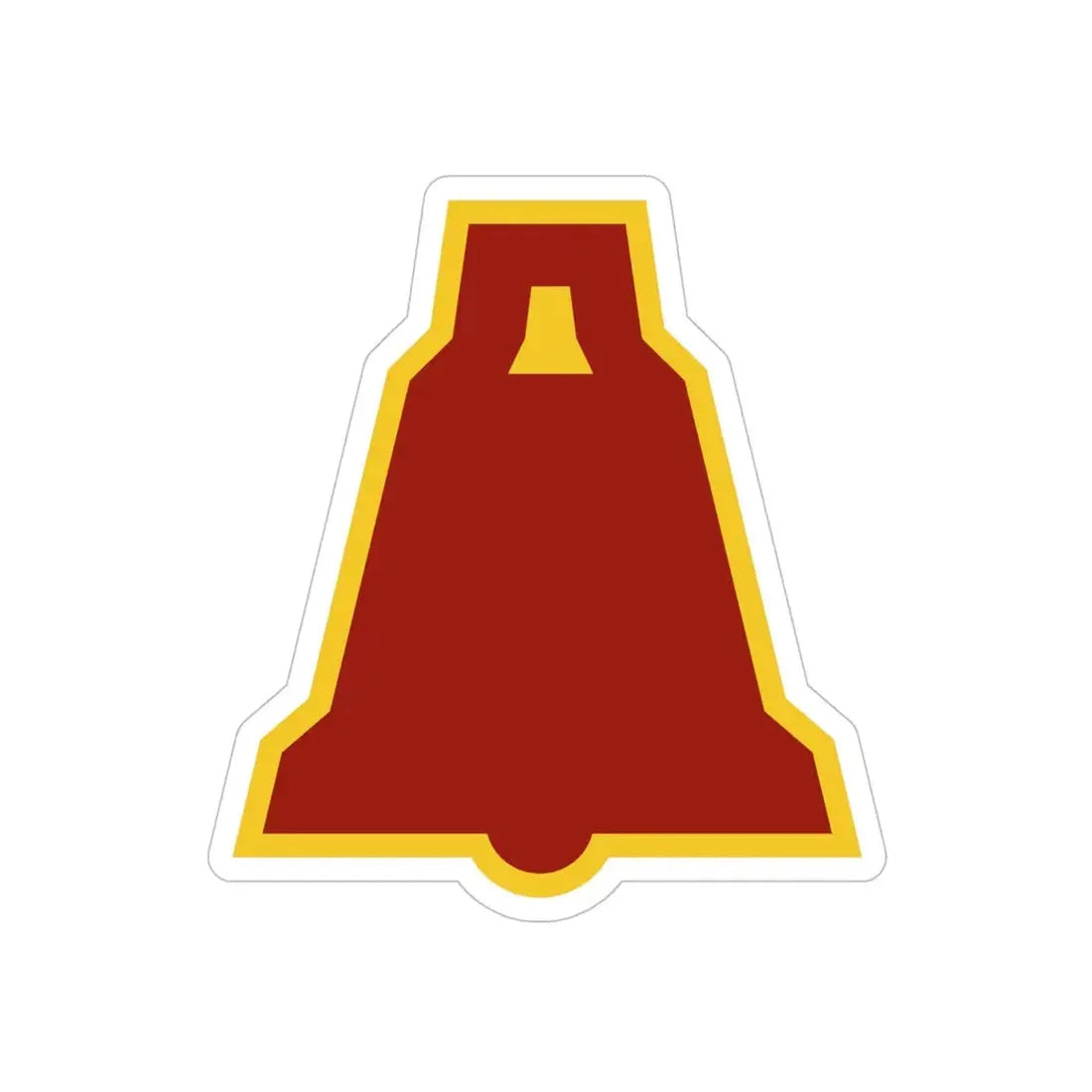 XIX Corps 3 (U.S. Army) REVERSE PRINT Transparent Die-Cut STICKER 6 Inch Die-Cut Transparent - The Sticker Space