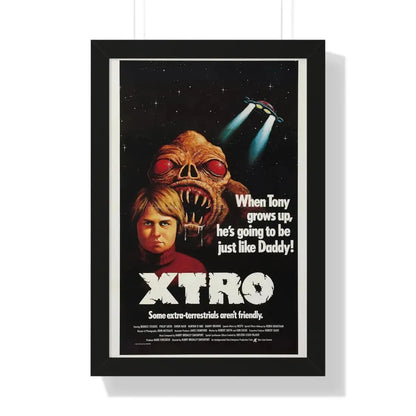 XTRO 1982 - Framed Movie Poster 16″ x 24″ Black - The Sticker Space