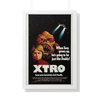 XTRO 1982 - Framed Movie Poster 20" x 30" White - The Sticker Space