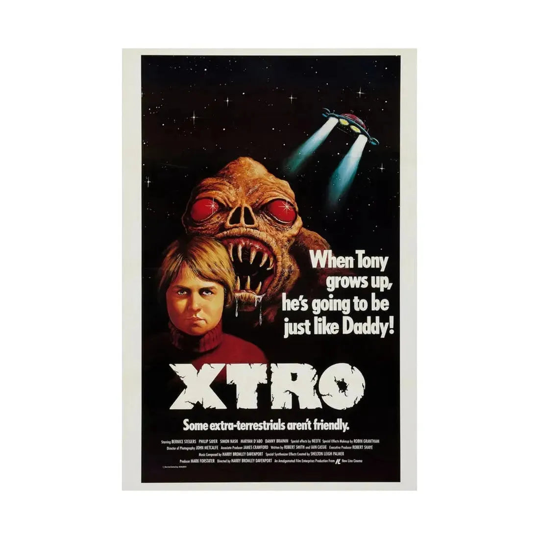 XTRO 1982 - Paper Movie Poster - The Sticker Space