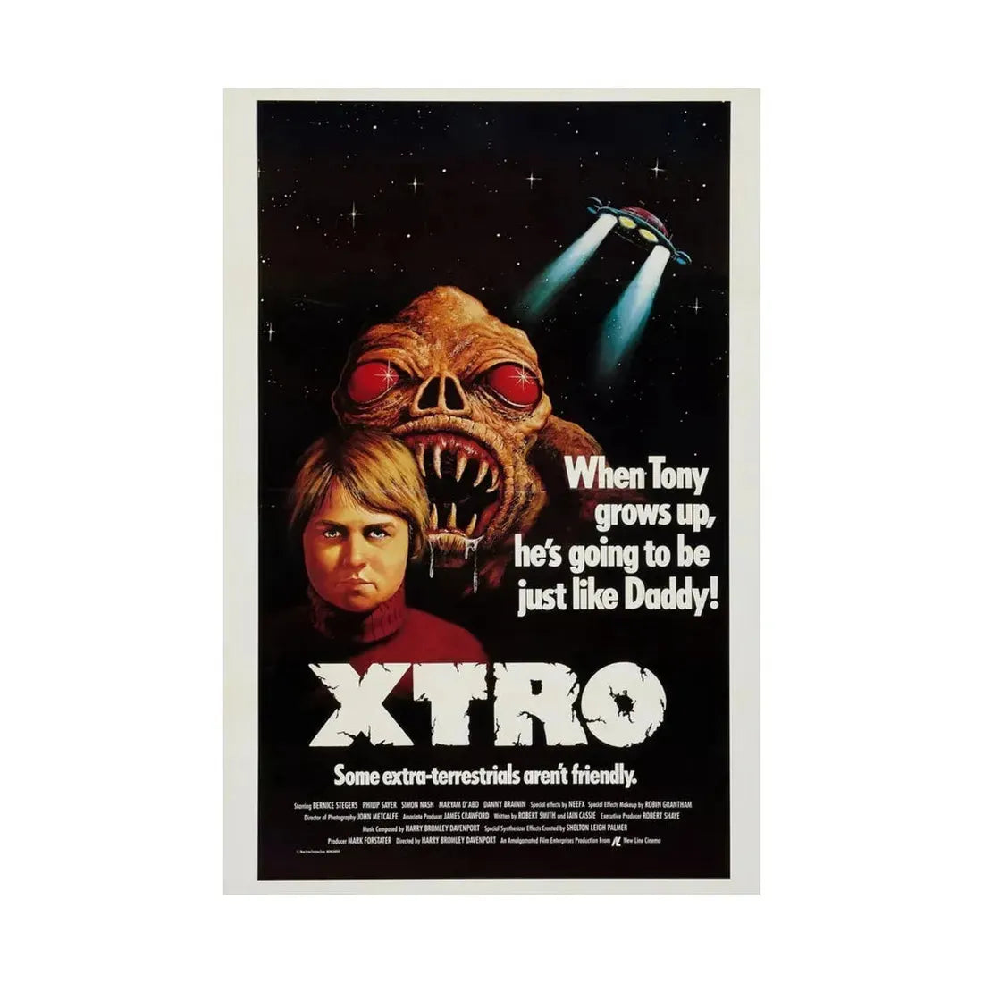 XTRO 1982 - Paper Movie Poster - The Sticker Space