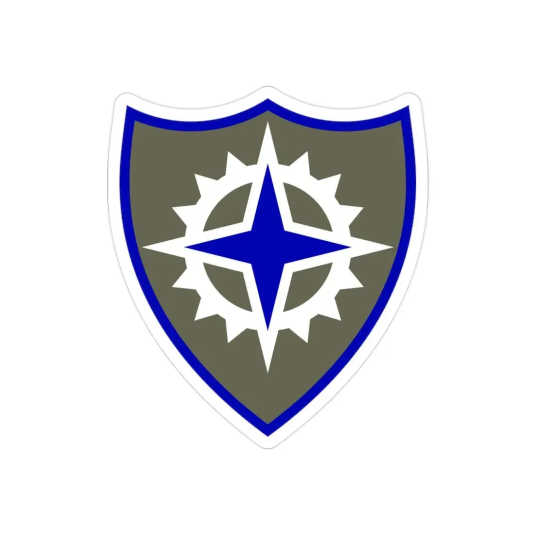 XVI Corps (U.S. Army) REVERSE PRINT Transparent Die-Cut STICKER 2 Inch Die-Cut Transparent - The Sticker Space