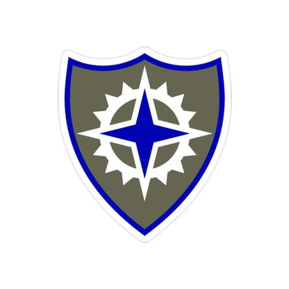XVI Corps (U.S. Army) REVERSE PRINT Transparent Die-Cut STICKER 2 Inch Die-Cut Transparent - The Sticker Space