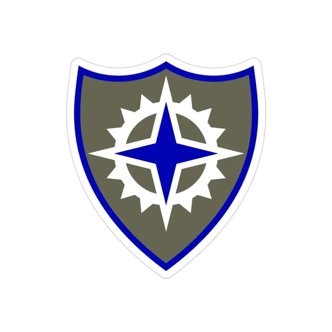XVI Corps (U.S. Army) REVERSE PRINT Transparent Die-Cut STICKER 3 Inch Die-Cut Transparent - The Sticker Space