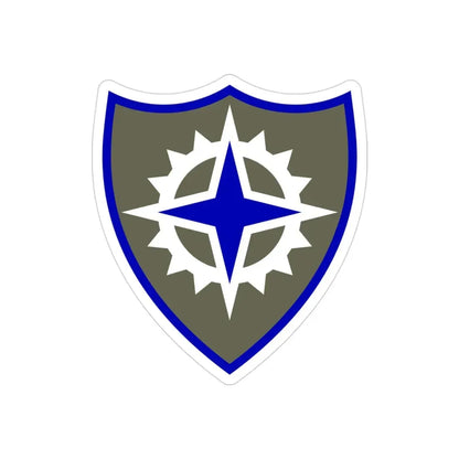 XVI Corps (U.S. Army) REVERSE PRINT Transparent Die-Cut STICKER 3 Inch Die-Cut Transparent - The Sticker Space