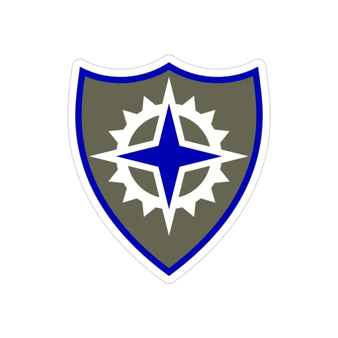 XVI Corps (U.S. Army) REVERSE PRINT Transparent Die-Cut STICKER 4 Inch Die-Cut Transparent - The Sticker Space