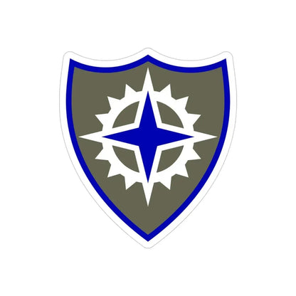 XVI Corps (U.S. Army) REVERSE PRINT Transparent Die-Cut STICKER 4 Inch Die-Cut Transparent - The Sticker Space