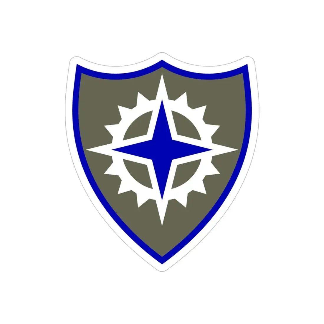 XVI Corps (U.S. Army) REVERSE PRINT Transparent Die-Cut STICKER 5 Inch Die-Cut Transparent - The Sticker Space