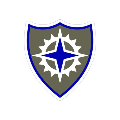 XVI Corps (U.S. Army) REVERSE PRINT Transparent Die-Cut STICKER 5 Inch Die-Cut Transparent - The Sticker Space