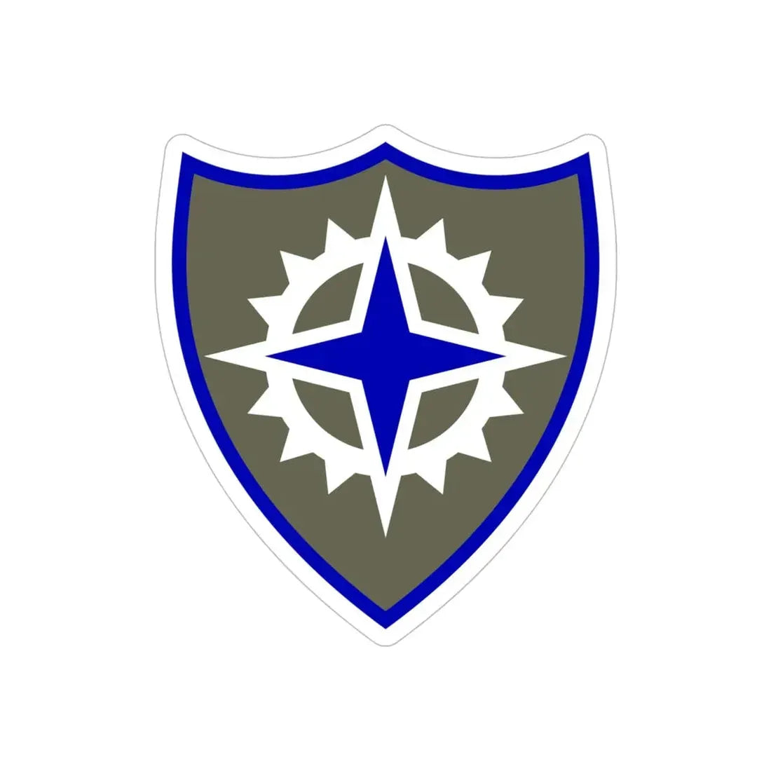 XVI Corps (U.S. Army) REVERSE PRINT Transparent Die-Cut STICKER 6 Inch Die-Cut Transparent - The Sticker Space