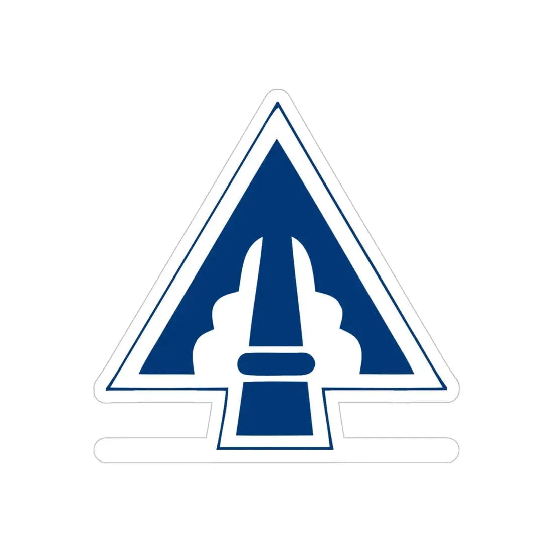 XXII Corps (U.S. Army) REVERSE PRINT Transparent Die-Cut STICKER 5 Inch Die-Cut Transparent - The Sticker Space