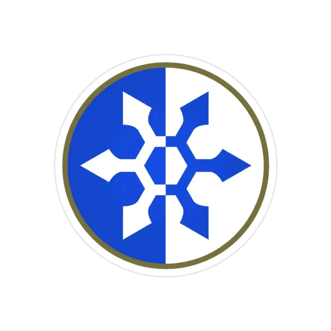 XXXIII Corps (U.S. Army) REVERSE PRINT Transparent Die-Cut STICKER 2 Inch Die-Cut Transparent - The Sticker Space