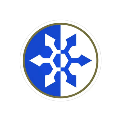 XXXIII Corps (U.S. Army) REVERSE PRINT Transparent Die-Cut STICKER 2 Inch Die-Cut Transparent - The Sticker Space