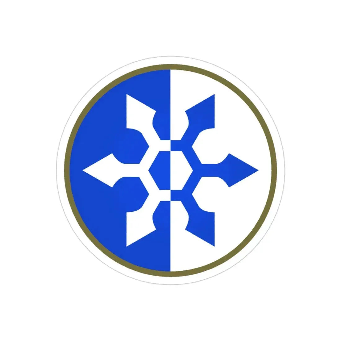 XXXIII Corps (U.S. Army) REVERSE PRINT Transparent Die-Cut STICKER 3 Inch Die-Cut Transparent - The Sticker Space