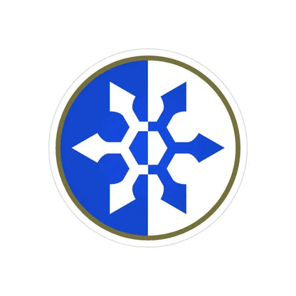 XXXIII Corps (U.S. Army) REVERSE PRINT Transparent Die-Cut STICKER 3 Inch Die-Cut Transparent - The Sticker Space