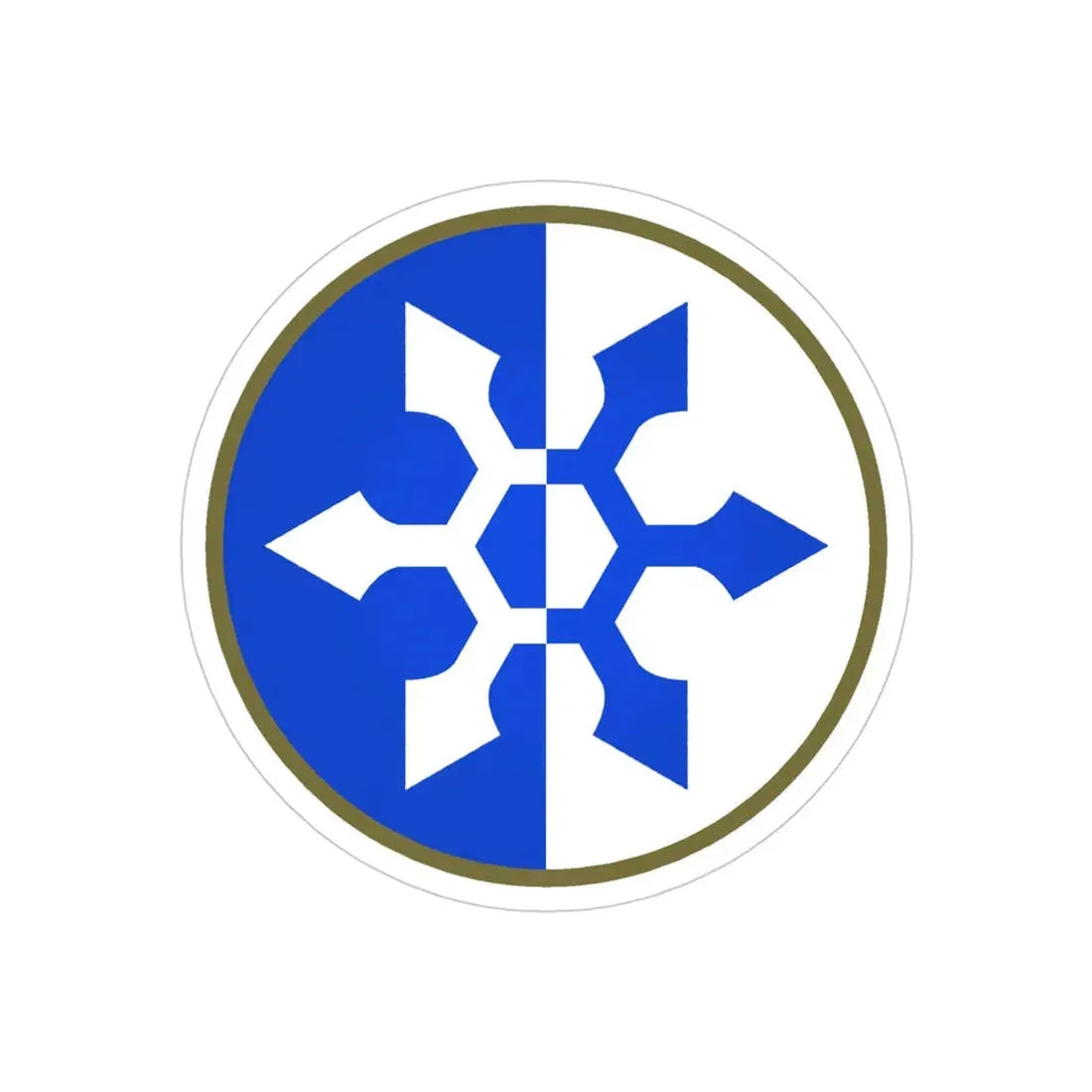 XXXIII Corps (U.S. Army) REVERSE PRINT Transparent Die-Cut STICKER 4 Inch Die-Cut Transparent - The Sticker Space