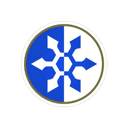 XXXIII Corps (U.S. Army) REVERSE PRINT Transparent Die-Cut STICKER 4 Inch Die-Cut Transparent - The Sticker Space