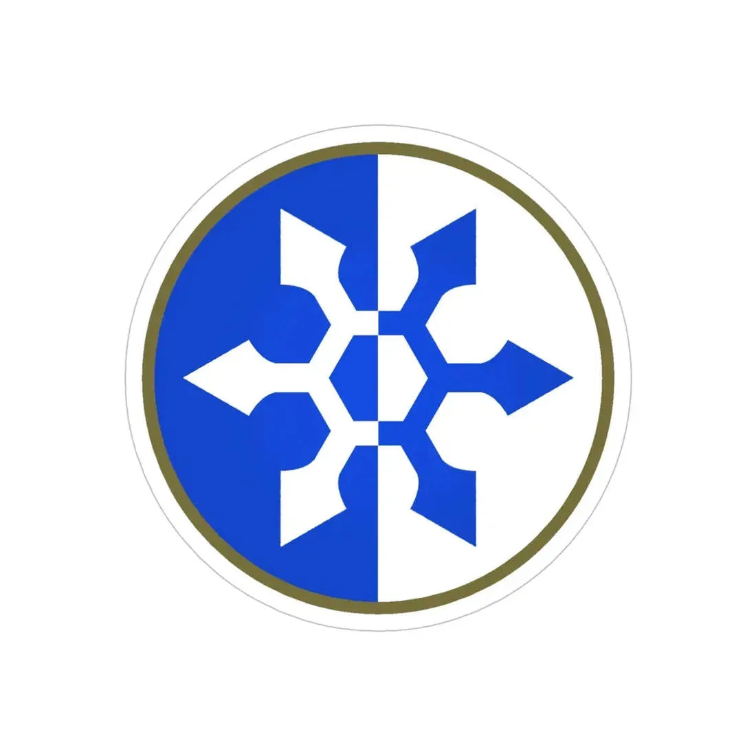 XXXIII Corps (U.S. Army) REVERSE PRINT Transparent Die-Cut STICKER 5 Inch Die-Cut Transparent - The Sticker Space