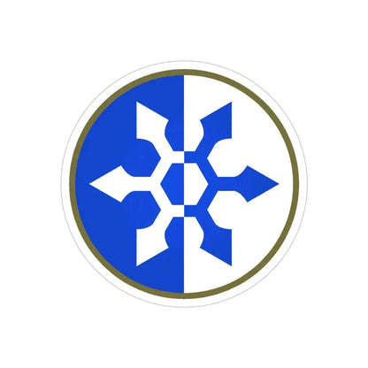 XXXIII Corps (U.S. Army) REVERSE PRINT Transparent Die-Cut STICKER 5 Inch Die-Cut Transparent - The Sticker Space