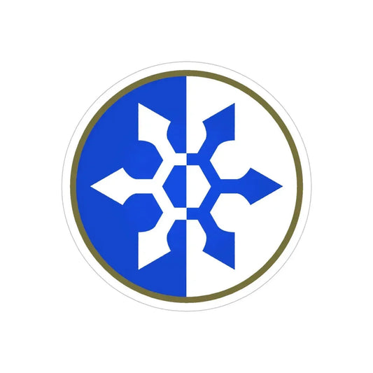 XXXIII Corps (U.S. Army) REVERSE PRINT Transparent Die-Cut STICKER 6 Inch Die-Cut Transparent - The Sticker Space