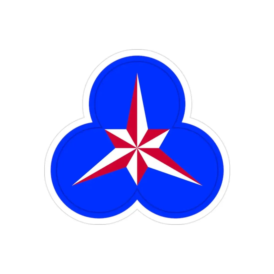 XXXVI Corps (U.S. Army) REVERSE PRINT Transparent Die-Cut STICKER 2 Inch Die-Cut Transparent - The Sticker Space