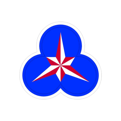 XXXVI Corps (U.S. Army) REVERSE PRINT Transparent Die-Cut STICKER 2 Inch Die-Cut Transparent - The Sticker Space