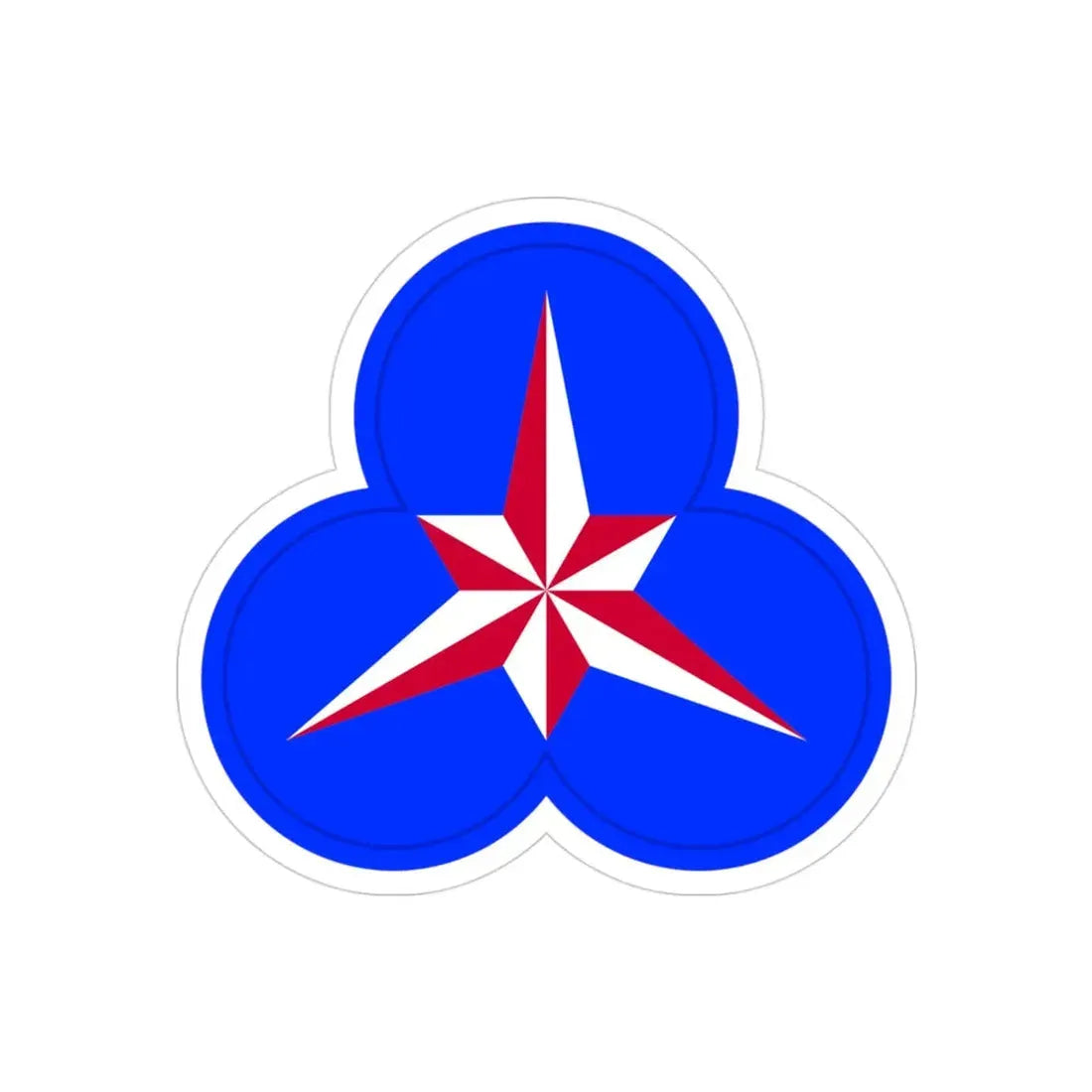 XXXVI Corps (U.S. Army) REVERSE PRINT Transparent Die-Cut STICKER 3 Inch Die-Cut Transparent - The Sticker Space