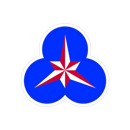 XXXVI Corps (U.S. Army) REVERSE PRINT Transparent Die-Cut STICKER 3 Inch Die-Cut Transparent - The Sticker Space