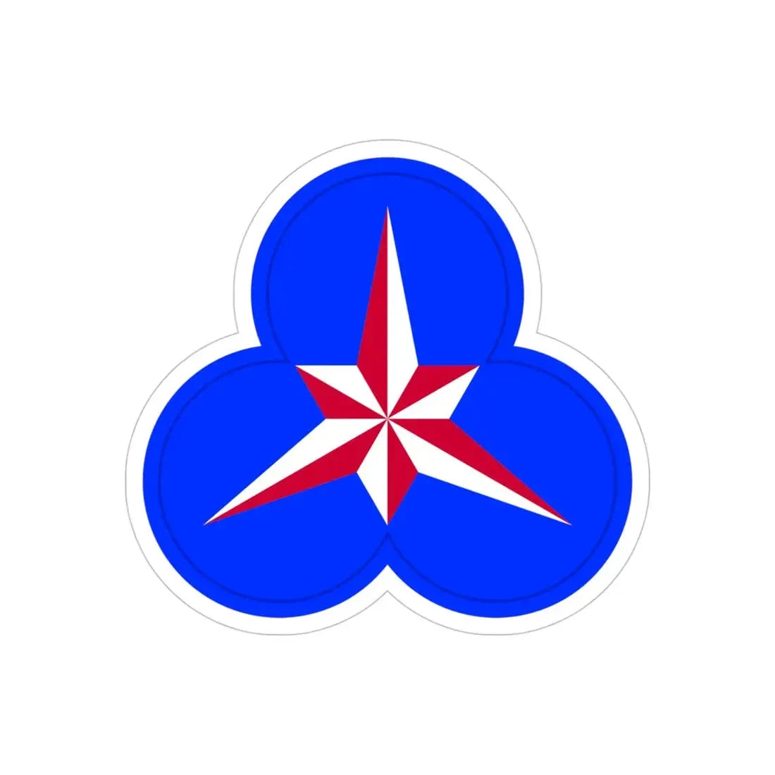 XXXVI Corps (U.S. Army) REVERSE PRINT Transparent Die-Cut STICKER 4 Inch Die-Cut Transparent - The Sticker Space